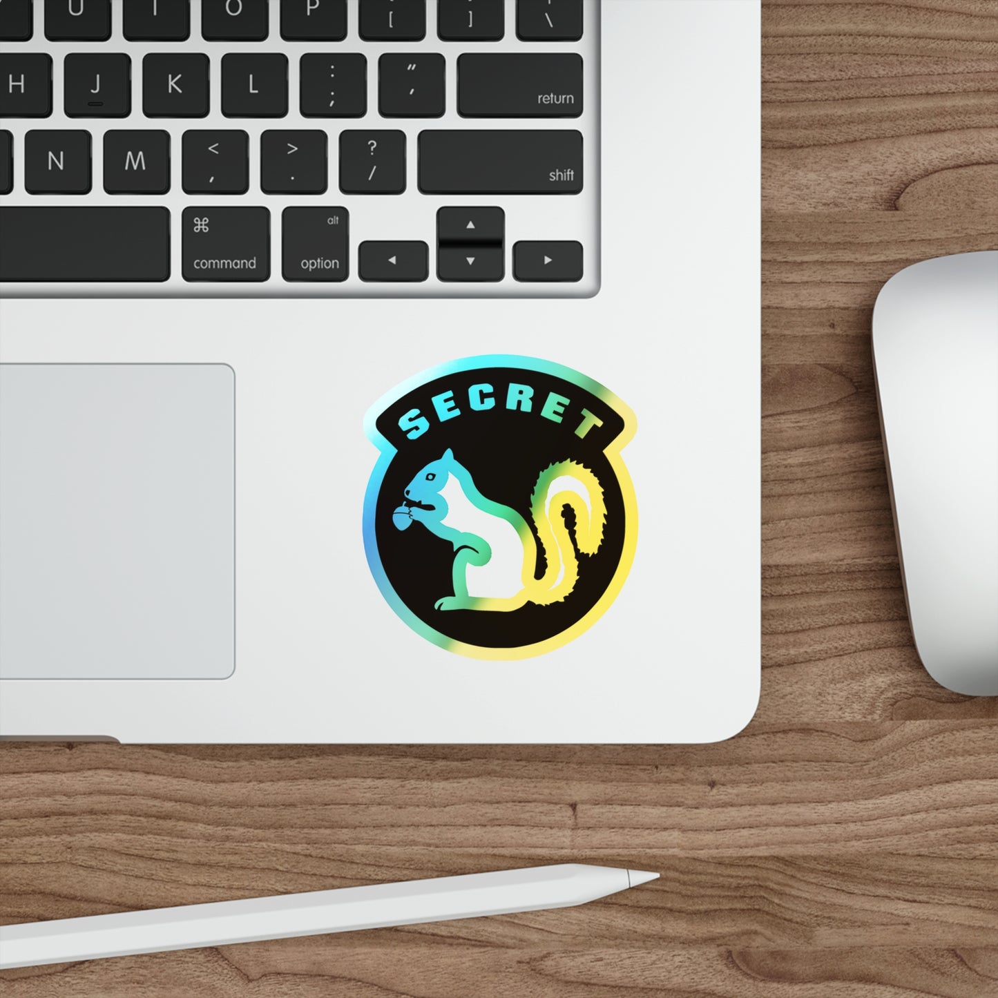 Holographic Secret Squirrel Sticker