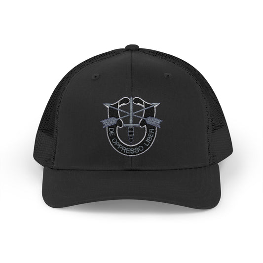 Embroidered Snapback Trucker Cap