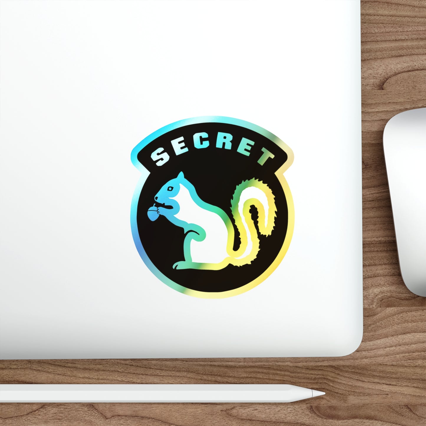 Holographic Secret Squirrel Sticker