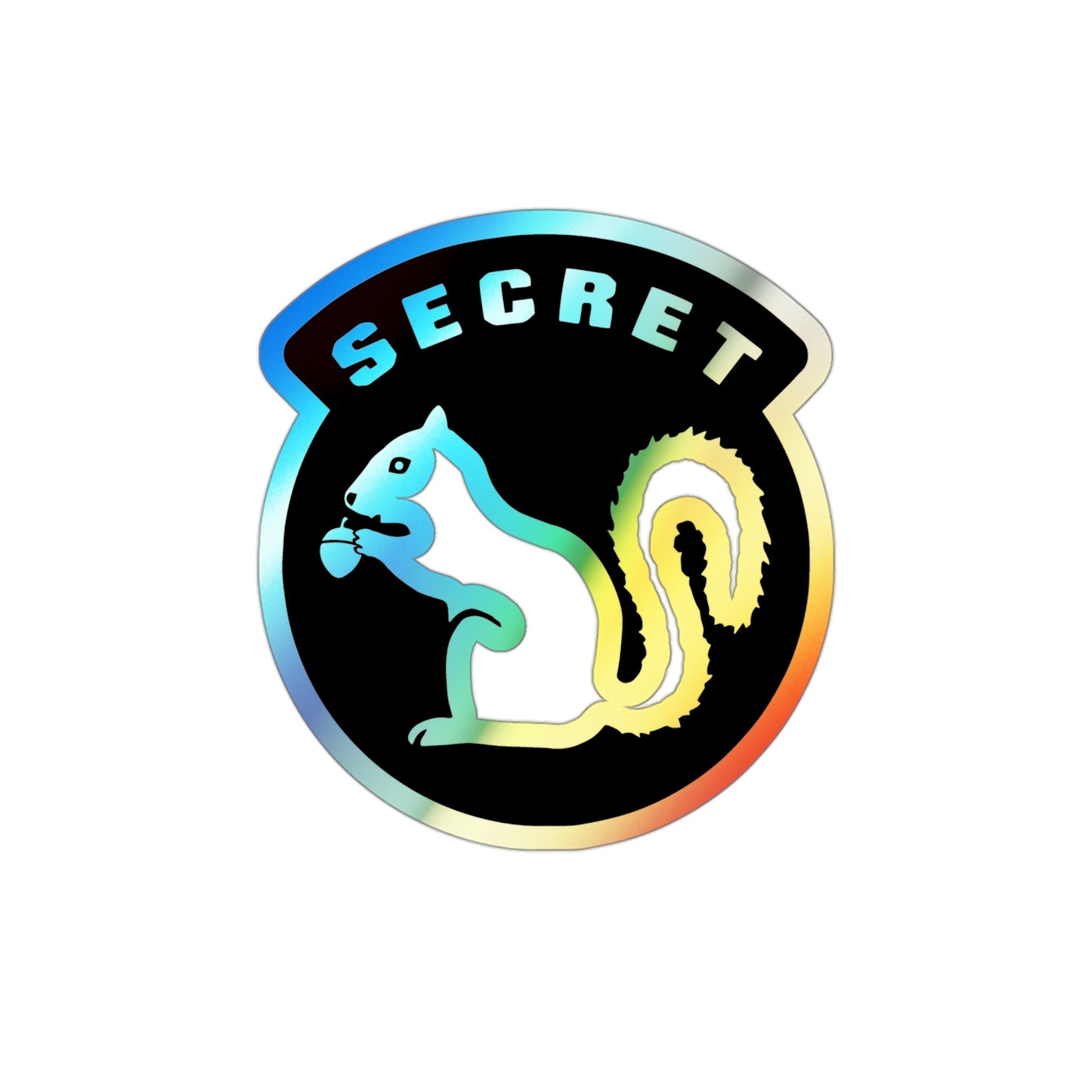 Holographic Secret Squirrel Sticker