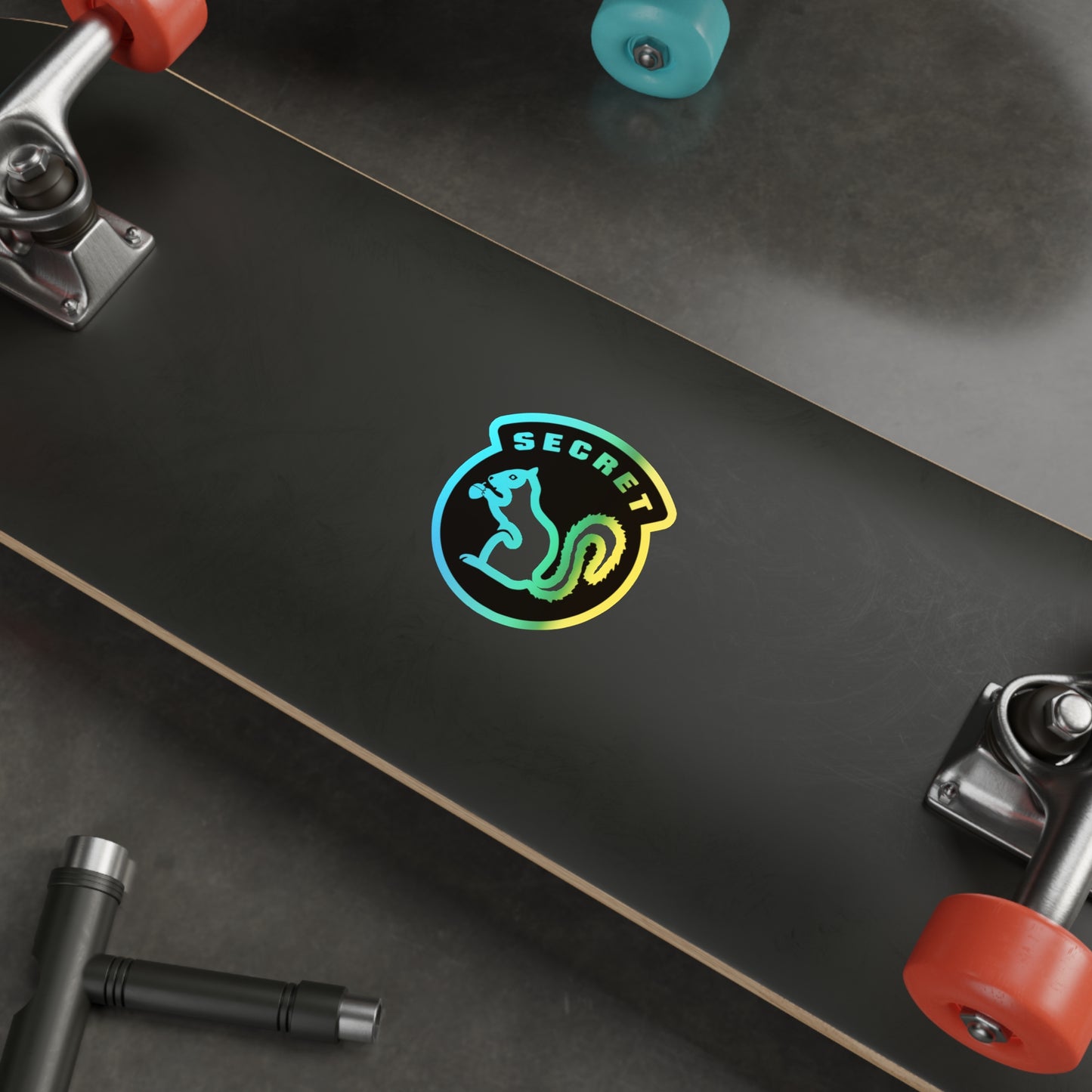 Holographic Secret Squirrel Sticker